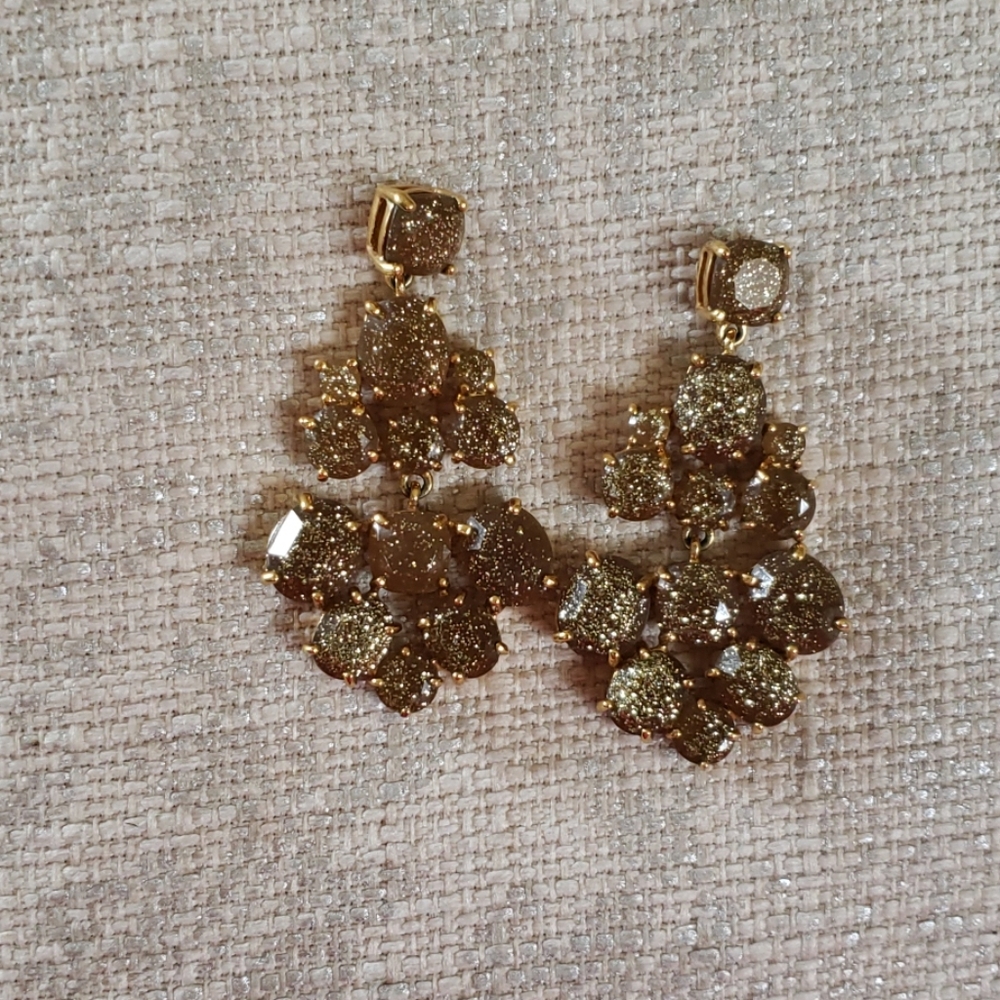 Kate spade  Gold chandelier statement earrings